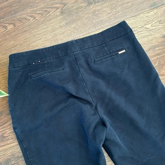 Anne Klein Navy Blue Cropped Pants | Cropped Pants | Business Casual | Office - Picture 4 of 12